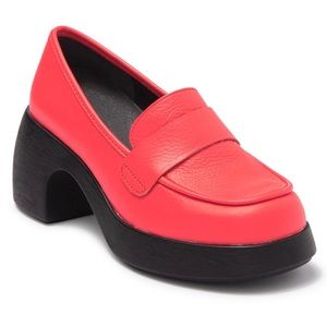 LIKE NEW Camper Thelma Platform Loafers 90’s, Hot Pink